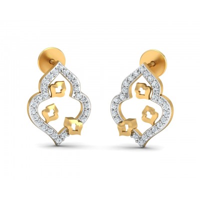 Ella Diamond Earrings in Gold